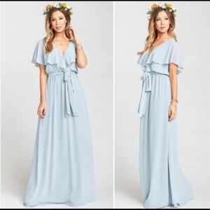 Show Me Your Mumu Audrey Maxi in Steel Blue
